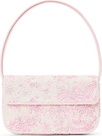 Staud Tommy Beaded Shoulder Bag in Ivory/cherry Blossom Toile at Nordstrom