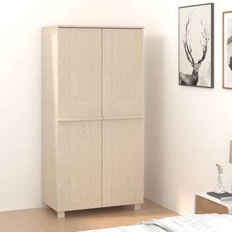vidaXL Armario Hamar Madera Pino Maciza Marr&oacute;n Miel 89x50x180 Cm Vidaxl
