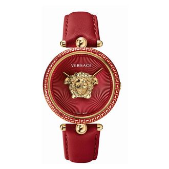 Versace Medusa Pop Watch - Dames - Horloges - Rood - ONE Size - Leer - Accessoires