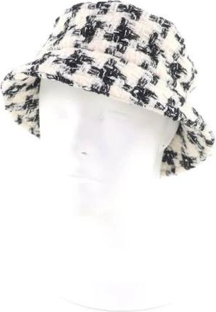 Chanel Pre-owned Wollen Hoed - Dames - Vintage Accessoires - Wit - ONE Size - Wol - Vintage