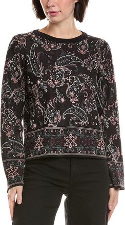 Vince Camuto Festival Paisley Crewneck Top
