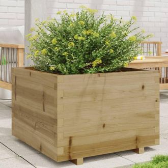 vidaXL Jardinera Madera De Pino Impregnada 70x70x49,5 Cm Vidaxl