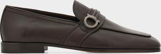 Ferragamo Men & apos;s Side-Gancio Leather Loafers