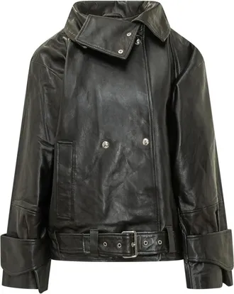 Iro Iro, Jassen, Dames, Zwart, S, Leather Jassen