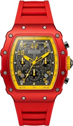 Invicta Racing 69737 Herenhorloge - Quartz Uurwerk - Acryl met Zilveren Wijzerplaat - 44 mm