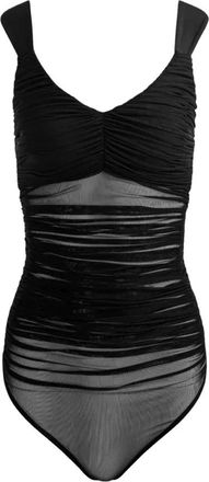 Alice & Olivia Body Renee Sheer Ruched - Tops - Mujer - Negro - S