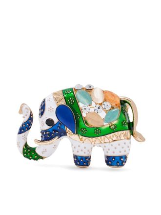 Hzmer Jewellery crystal-embellished elephant brooch - women - Metal - One Size - Gold