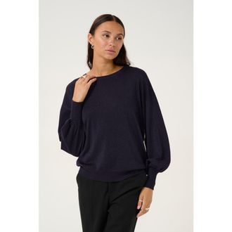 Kaffe Regina Metallic Knit Pullover in Dawn Purple at Nordstrom, Size X-Small