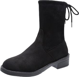 Generic waterproof boots women Ladies Winter Boots Casual and Warm Wide Fit Boot Trekking Non Slip Winter Booties Faux Fur Lined Waterproof Anti-Slip Snow Lad