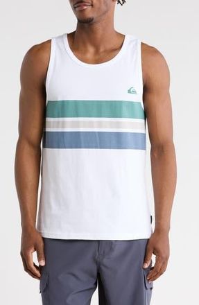 Quiksilver OG Stripe Cotton Tank in White at Nordstrom Rack, Size Xx-Large