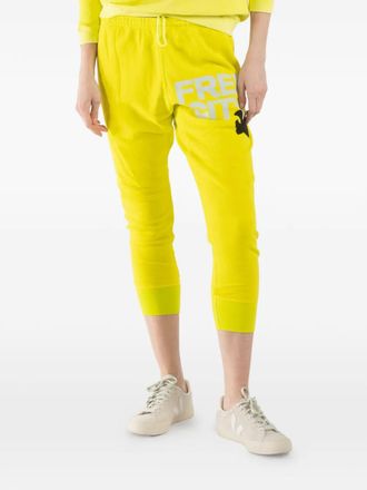 Freecity drawstring logo sweatpants - Geel
