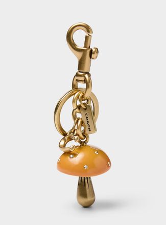 Coach Mens Shimmery mushroom charm keychain