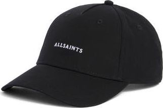 AllSaints Logo Adjustable Baseball Cap in 001 Black at Nordstrom Rack