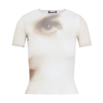 Jean Paul Gaultier Mujer, Camisetas, Beige, Talla: S