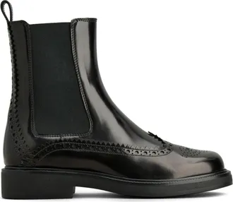 Tod's brogue-style Chelsea boots - women - Leather - 35 - Black