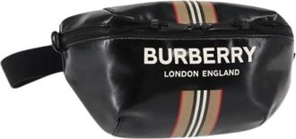 Burberry Pre-owned Belt Bags, female, Black, Size: ONE SIZE Pre-owned Canvas Crossbody Bag