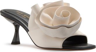 Kate Spade New York flourish flower accent sandal in Black/Cream at Nordstrom Rack, Size 8.5
