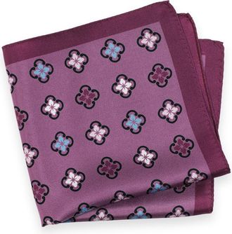 Paul Fredrick Medallion Silk Pocket Square