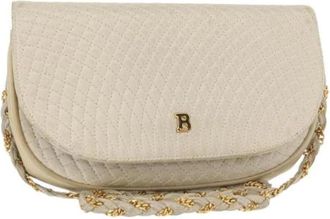 Bally Pre-owned Shoulder Bags, female, White, Size: ONE SIZE Pre-owned Leather Shoulder Bag
