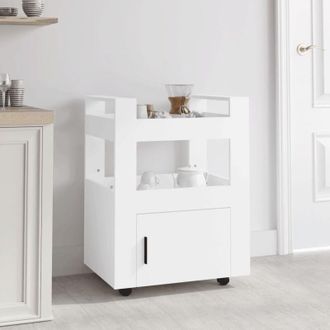 vidaXL Vidaxl - Carrito De Cocina Madera Contrachapada Blanco 60x45x80 Cm