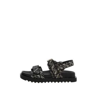 Guess Fabelis Sandal - Dames - Sandalen - Zwart - 41 EU - Polyester - Schoenen
