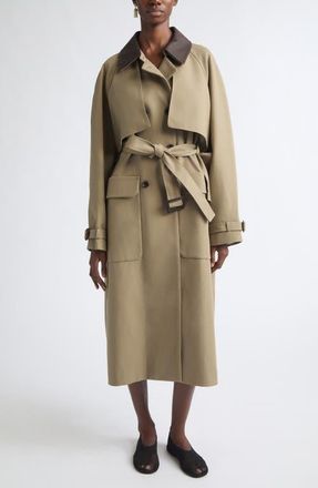 Nackiy&eacute; Cotton Trench Coat in Sand at Nordstrom, Size 38