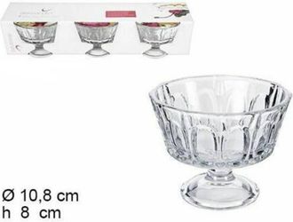 Trade Shop Trade Shop - Set Servizio 3 Pezzi Coppe Bicchieri In Vetro Praga Per Gelato Frutta