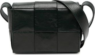 Bottega Veneta Pre-owned Shoulder Bags, female, Black, Size: ONE SIZE Pre-owned Woven Leather Shoulder Bag