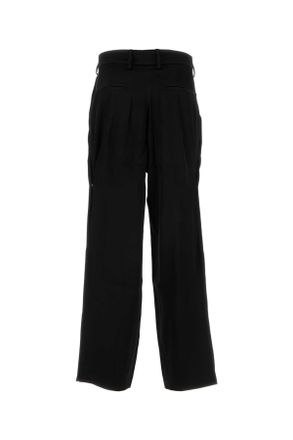 Amiri Aw23maw015 001 Blackviscose Exterior: Viscose Pantaloni Trousers