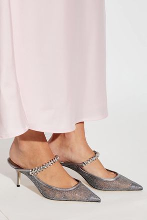 Jimmy Choo London Heeled Mules Bing 65, Womens, Grey