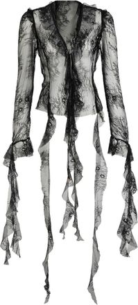 Bananhot Alana ruffled shirt - Black
