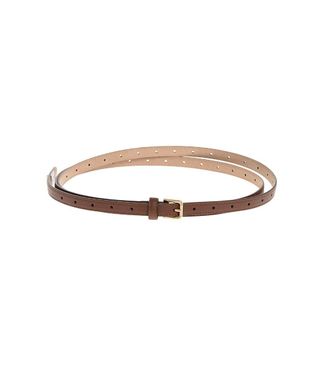 Dolce & Gabbana Brown Logo Slim Belt