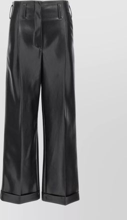 Alberta Ferretti wide leg faux leather trousers