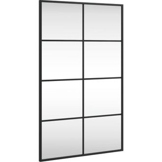 vidaXL Wall Mirror Black 50x80 cm Rectangle Iron Vidaxl