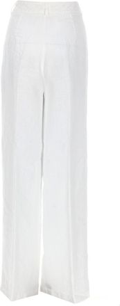 120% Lino 100% Linen Trousers - White