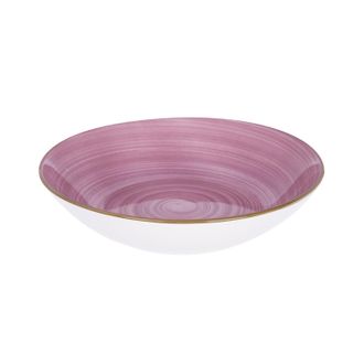 KASANOVA Piatto fondo porcellana viola 20,2 cm Petali