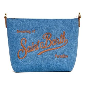 MC2 Saint Barth Tote Bags, female, Blue, Size: ONE SIZE Pochette rigida con zip