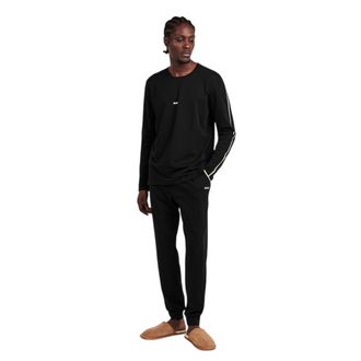 HUGO BOSS Heren Uniek Streepdetail Joggers (Zwart)