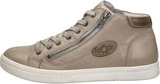 Aqa Veterschoenen Hoog - Dames - Sneakers - Beige - 43 EU - Leer - Schoenen