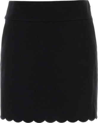 Chlo&eacute; Black Stretch Cotton Mini Skirt