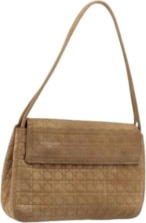 Dior Pre-owned Shoulder Bags, female, Beige, Size: ONE SIZE Pre-owned Vintage Shoulder Bag
