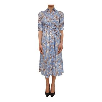 Liu Jo Poplin Midi Dress - female - Liu Jo - Shirt Dresses - Blue - S - Dresses