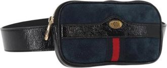 Gucci Pre-owned Belt Bag - Dames - Vintage Heuptassen - Blauw - ONE Size - Su&egrave;de - Vintage