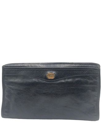 Gucci Leather Interlocking Clutch Bag (Authentic Pre-Loved)