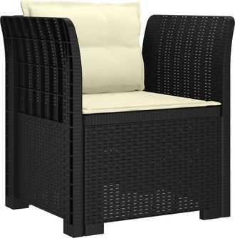 vidaXL Sill&oacute;n Individual Con Cojines Apariencia De Ratan Pp Vidaxl