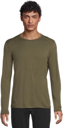Icebreaker Oasis Mid-Weight Merino Long Sleeve Crewe Mens Long Sleeve Pullover Loden : 2XL, Wool