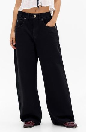 BDG Jaya Low Rise Wide Leg Jeans in Black at Nordstrom, Size 29 32
