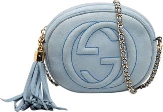 Gucci Pre-owned Cross Body Bags, female, Blue, Size: ONE SIZE Pre-owned Vintage Crossbody Bag