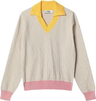 Fendi Mujer, Jerseys, Beige, Talla: S
