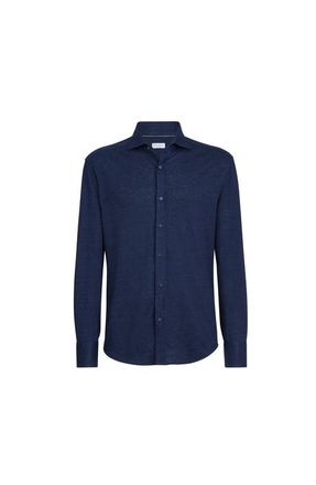 Brunello Cucinelli Jersey shirt in Navy Blue at Nordstrom, Size Xxx-Large Eu